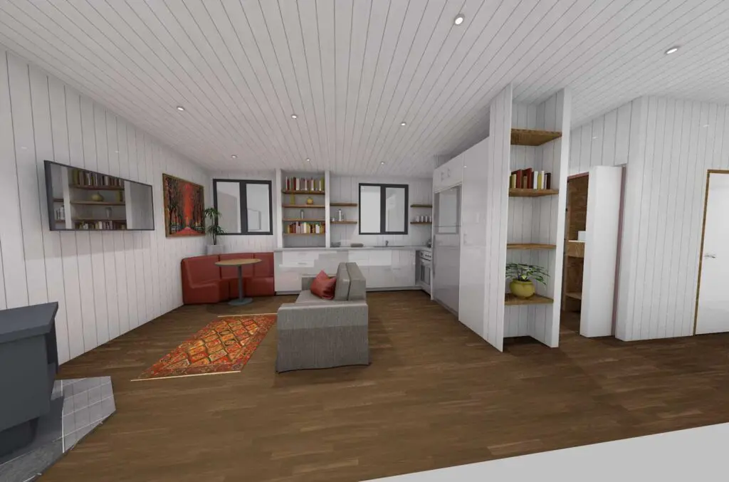 earthed Cabins Golden Elm Internal